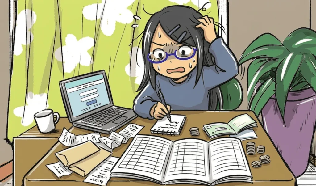 家計管理をしているまめもん